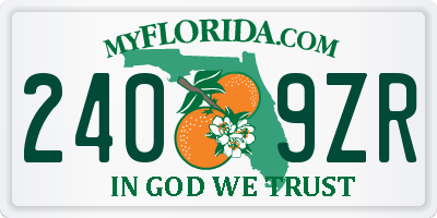 FL license plate 2409ZR