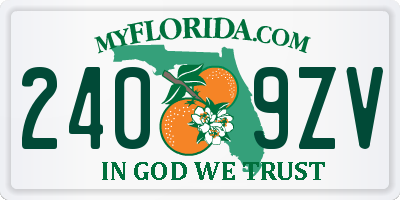 FL license plate 2409ZV