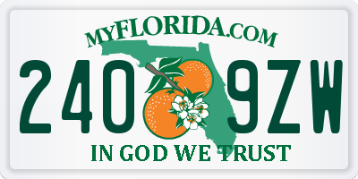 FL license plate 2409ZW