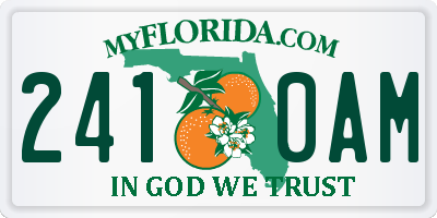 FL license plate 2410AM