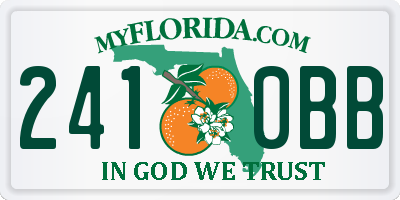 FL license plate 2410BB