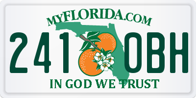 FL license plate 2410BH