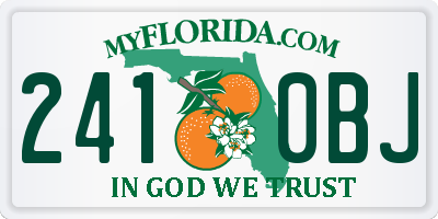 FL license plate 2410BJ