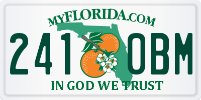 FL license plate 2410BM