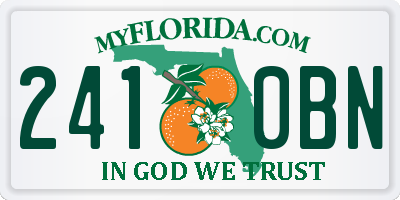 FL license plate 2410BN
