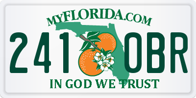 FL license plate 2410BR