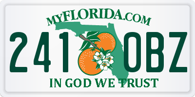 FL license plate 2410BZ