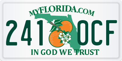 FL license plate 2410CF