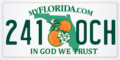 FL license plate 2410CH