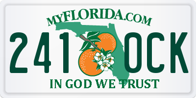 FL license plate 2410CK