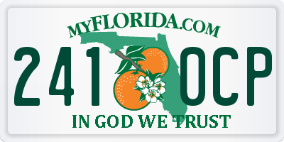 FL license plate 2410CP