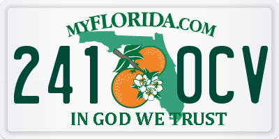 FL license plate 2410CV