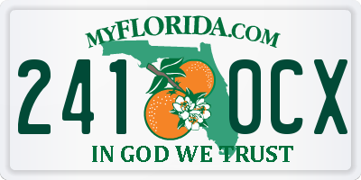 FL license plate 2410CX