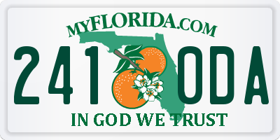 FL license plate 2410DA