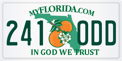 FL license plate 2410DD