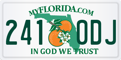 FL license plate 2410DJ