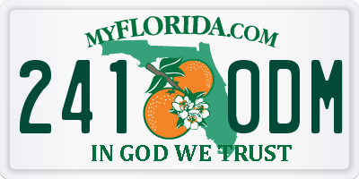 FL license plate 2410DM