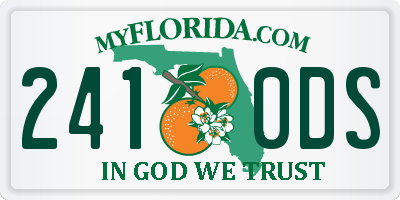 FL license plate 2410DS