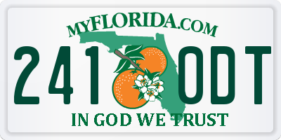FL license plate 2410DT