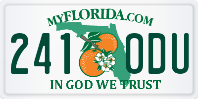 FL license plate 2410DU