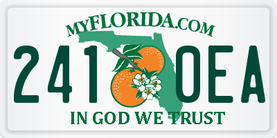 FL license plate 2410EA