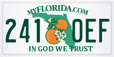 FL license plate 2410EF