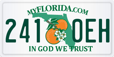 FL license plate 2410EH