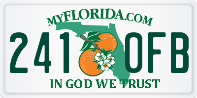 FL license plate 2410FB