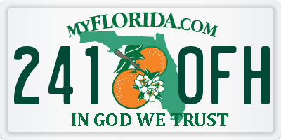 FL license plate 2410FH