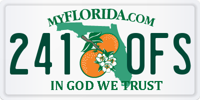 FL license plate 2410FS