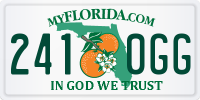 FL license plate 2410GG