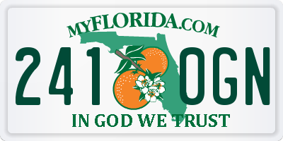 FL license plate 2410GN