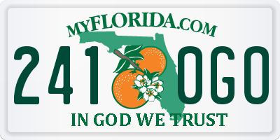 FL license plate 2410GO