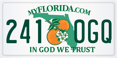FL license plate 2410GQ