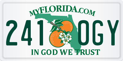 FL license plate 2410GY
