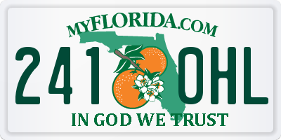 FL license plate 2410HL