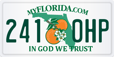 FL license plate 2410HP