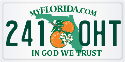FL license plate 2410HT