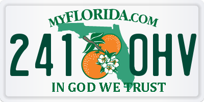 FL license plate 2410HV