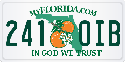 FL license plate 2410IB