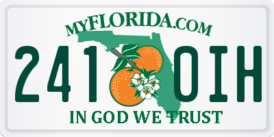 FL license plate 2410IH