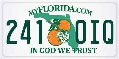 FL license plate 2410IQ