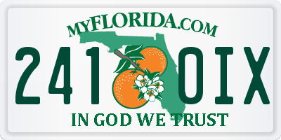 FL license plate 2410IX