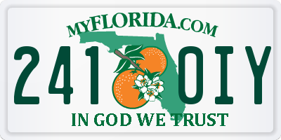 FL license plate 2410IY