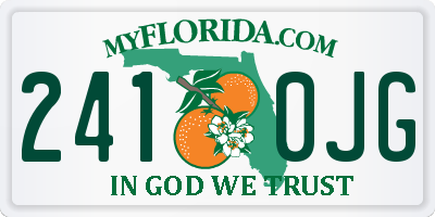 FL license plate 2410JG