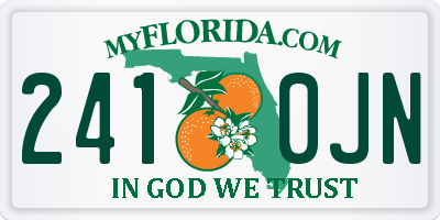 FL license plate 2410JN