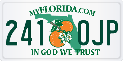 FL license plate 2410JP