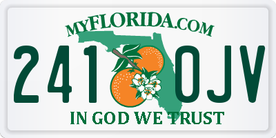 FL license plate 2410JV