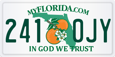 FL license plate 2410JY