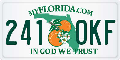 FL license plate 2410KF